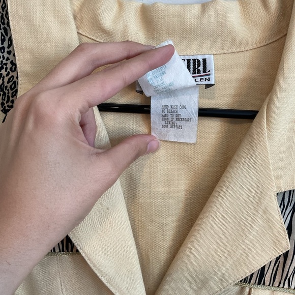 Vintage Boho Cowgirl Animal Print Jacket with wooden buttons - Fits Small - Picture 6 of 8